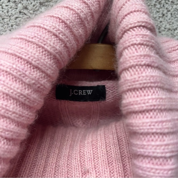 J. Crew Pink Wool Cabled Turtleneck - Picture 5 of 8